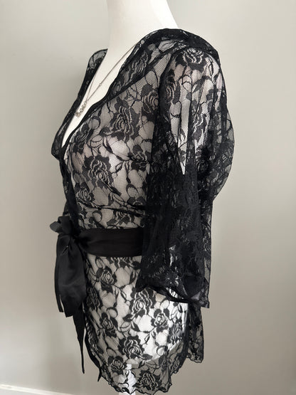 black widow cocktail robe