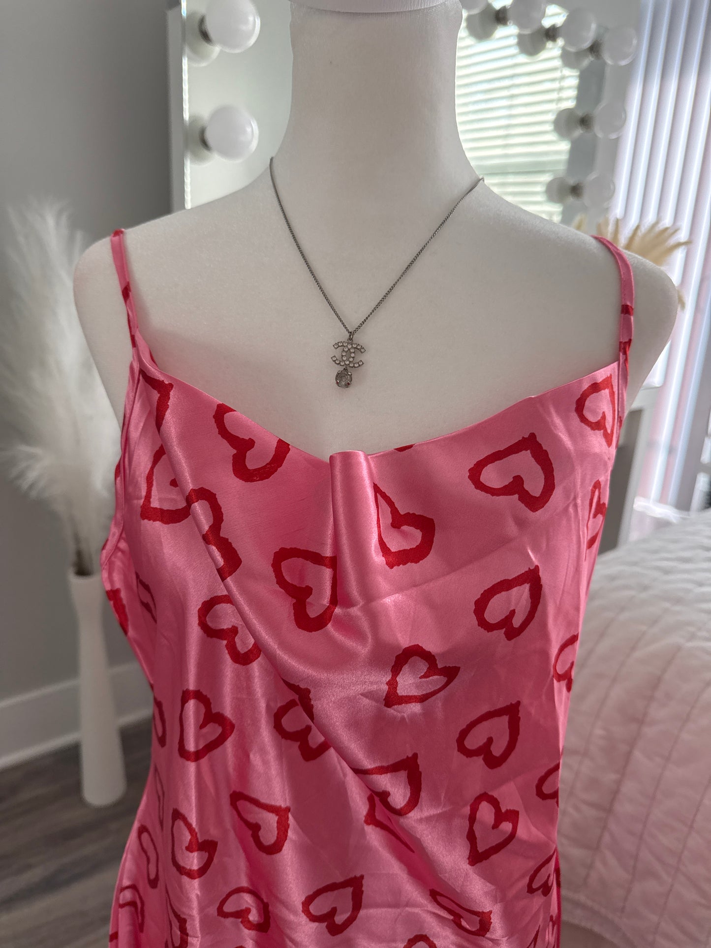 pink dragonfruit and cherry margarita slip dress