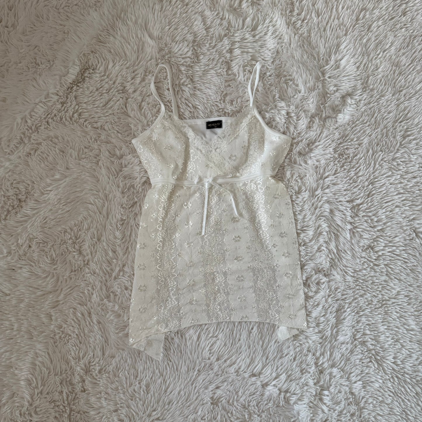 white lace ribbon camisole
