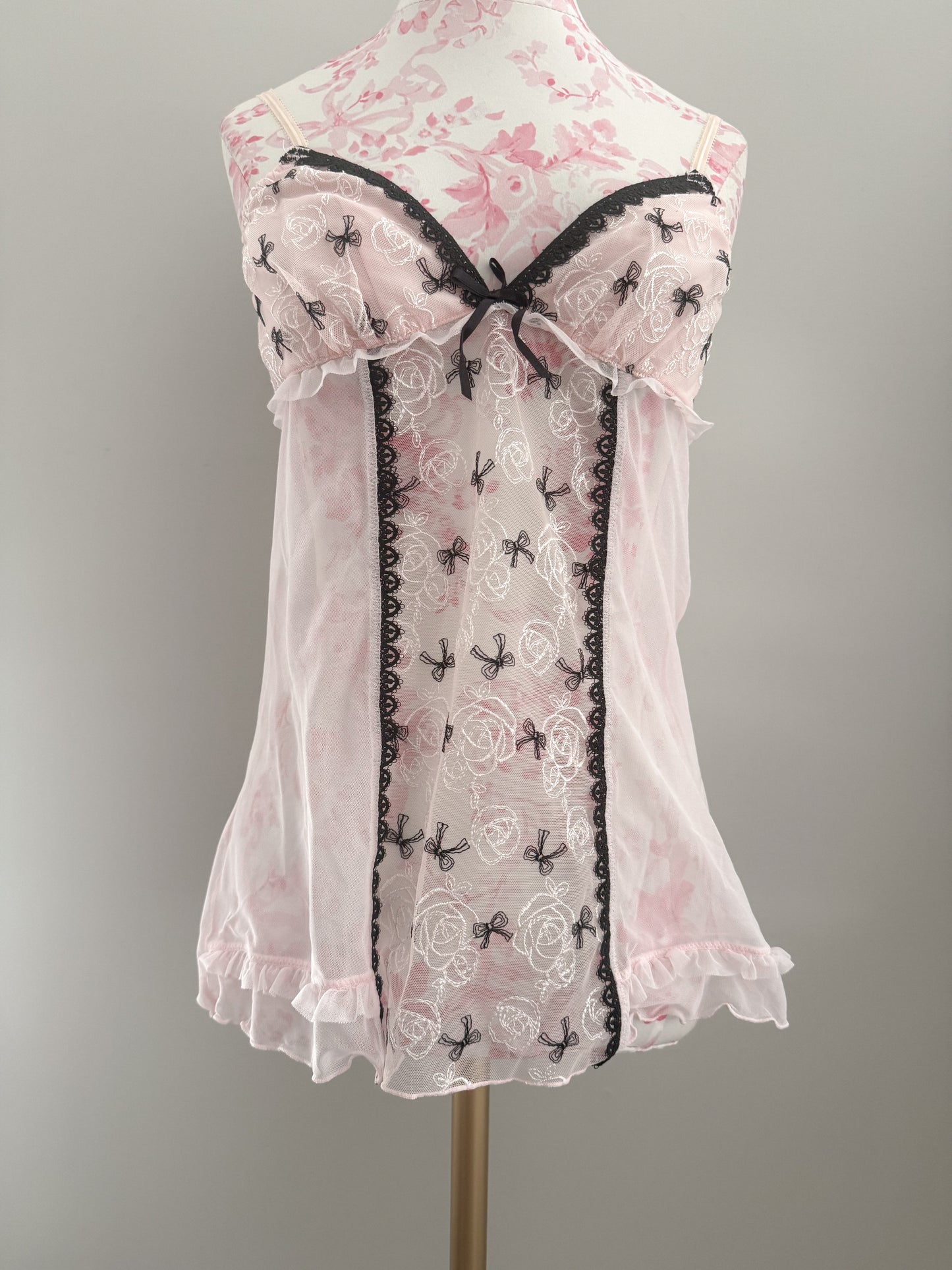 blush berry ribbon martini camisole