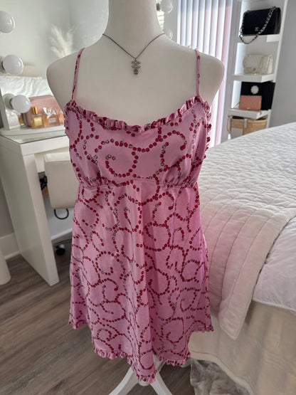 rose bloom martini slip dress