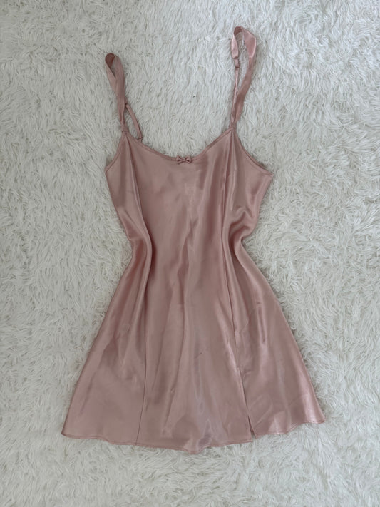 pink clover martini slip dress