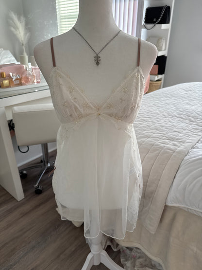 winter white cosmopolitan slip dress