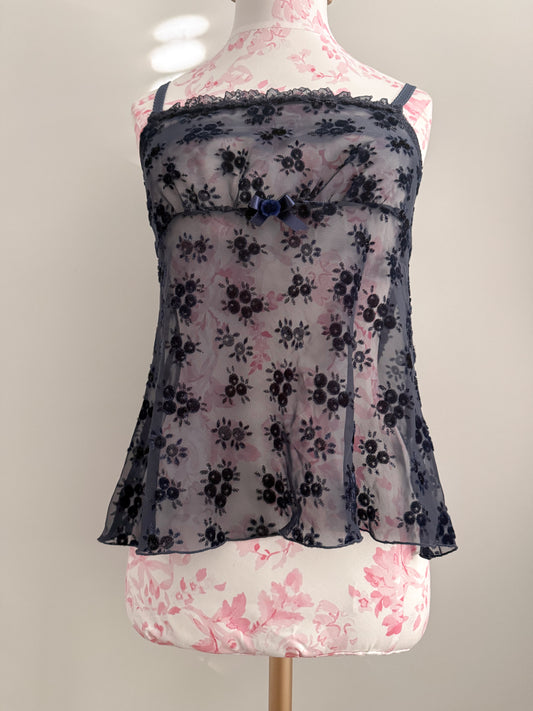 navy blossom fizz martini camisole