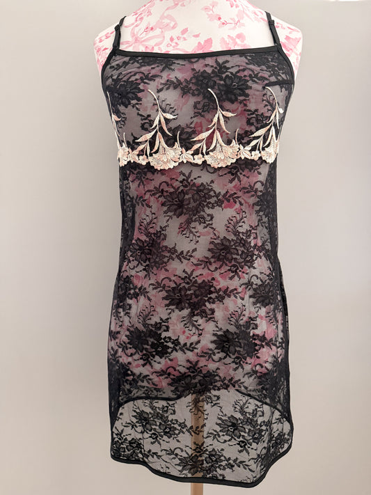chamomile moonbeam lace martini slip dress