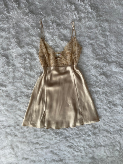 toasted almond martini slip dress