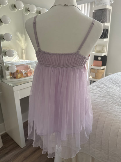 fairy lavender floral slip dress