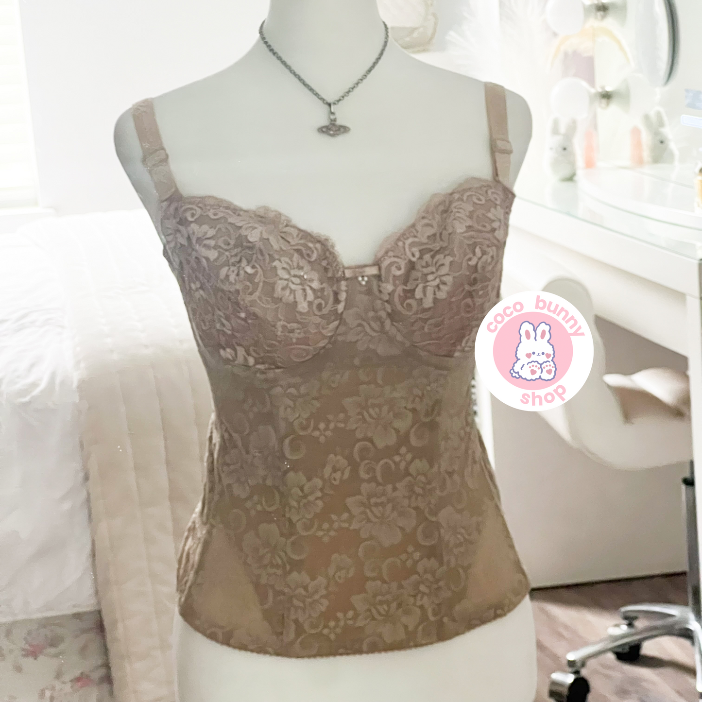 japanese brand my mode underwire lace corset