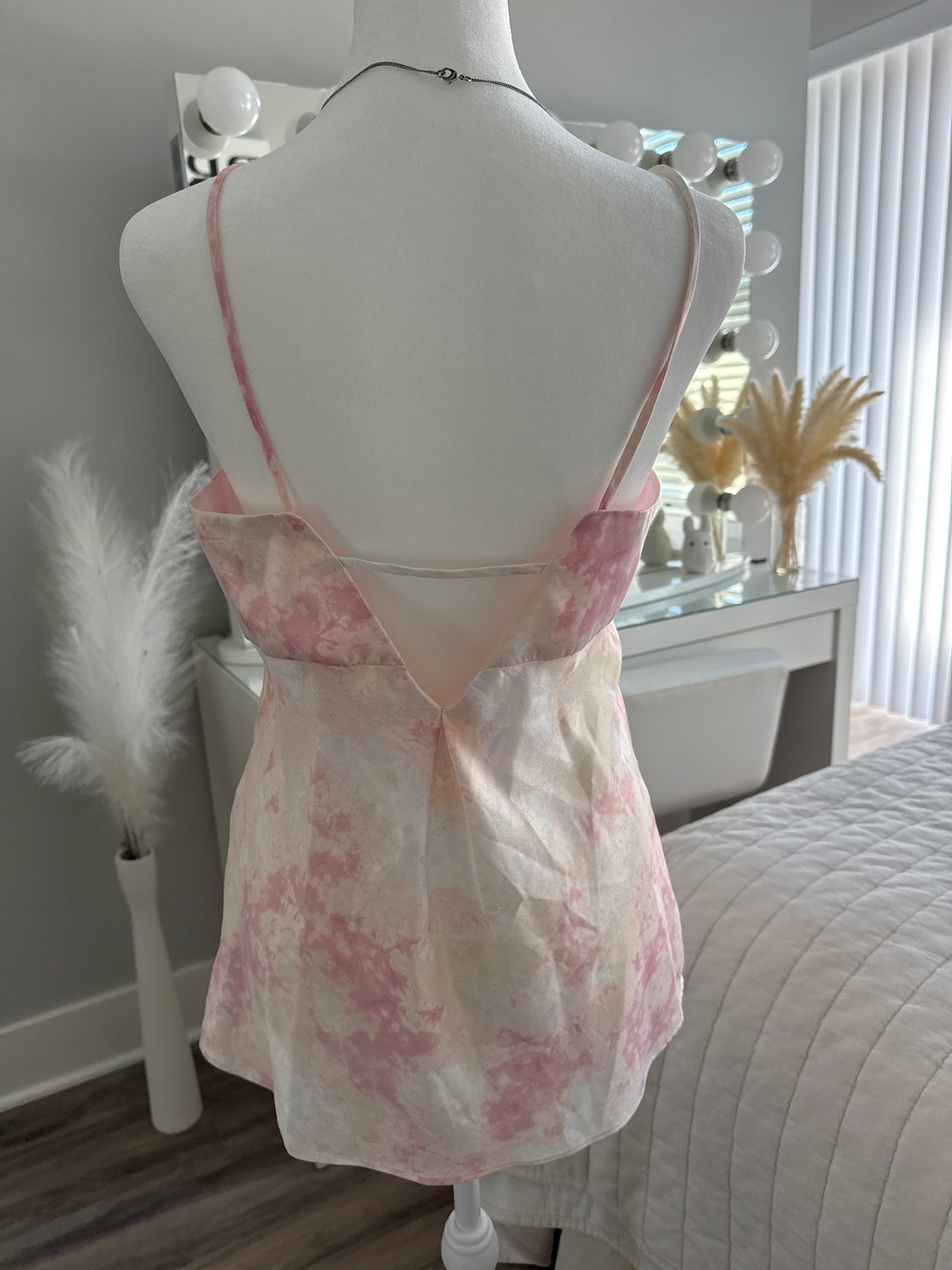 spiked pink coconut milk latte camisole