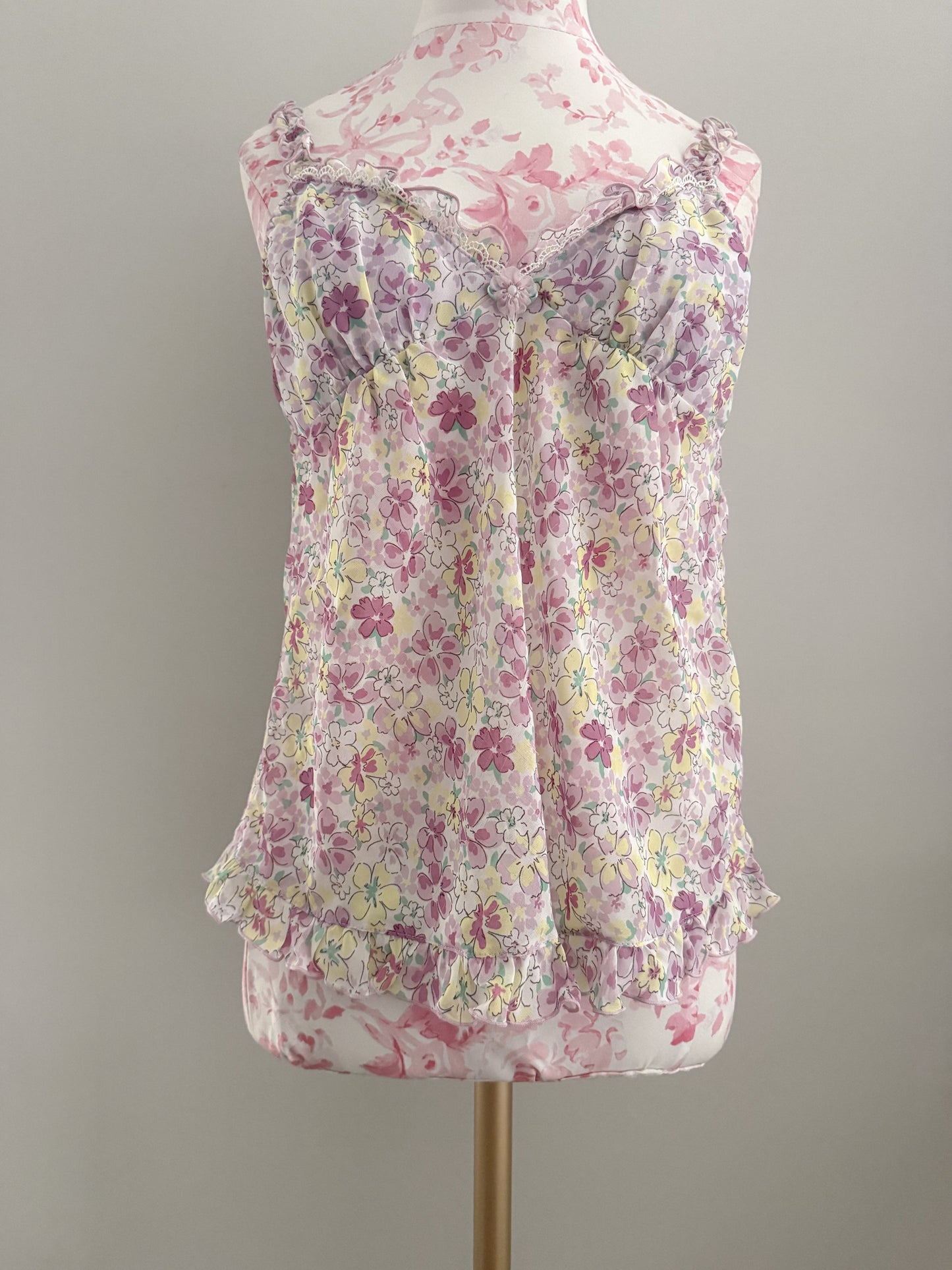 snow bloom frost martini camisole
