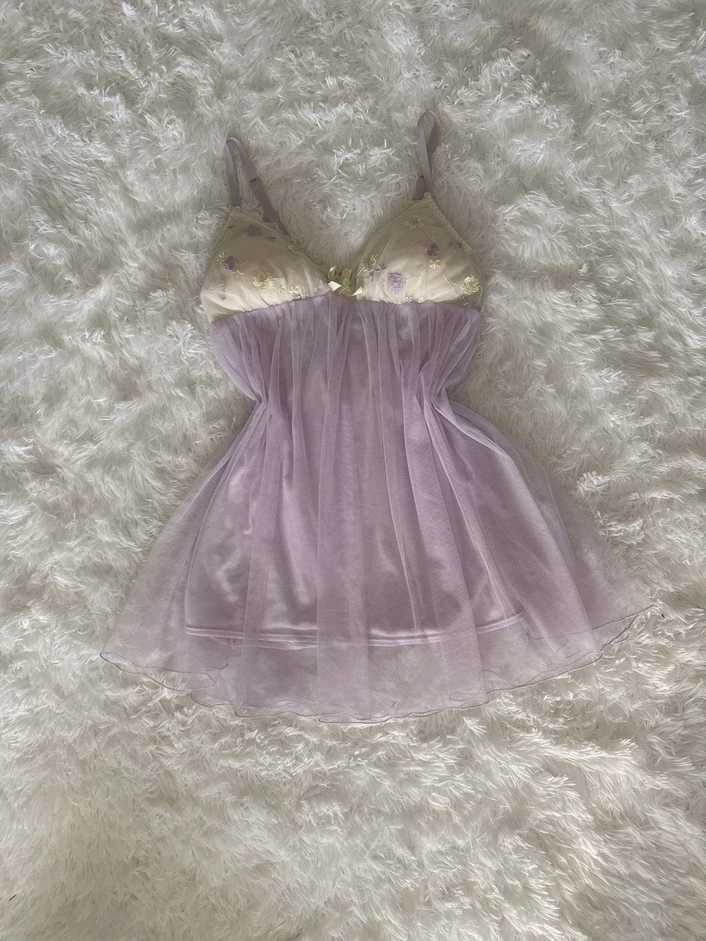 fairy lavender floral slip dress