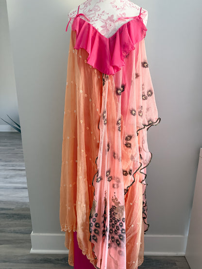 mango honey tide spritz slip dress