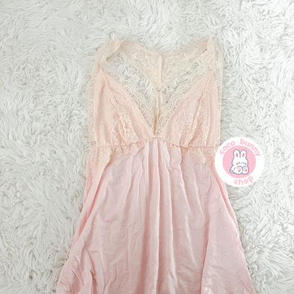 vintage baby pink bustier lace top