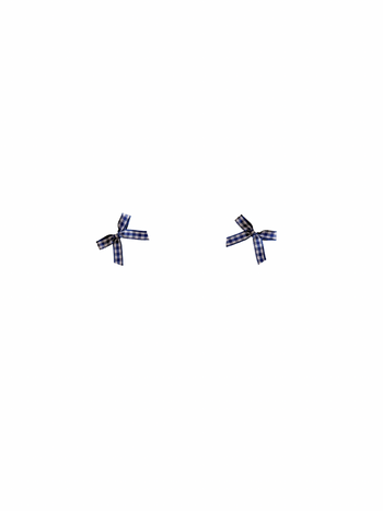 two bows on ears / navy