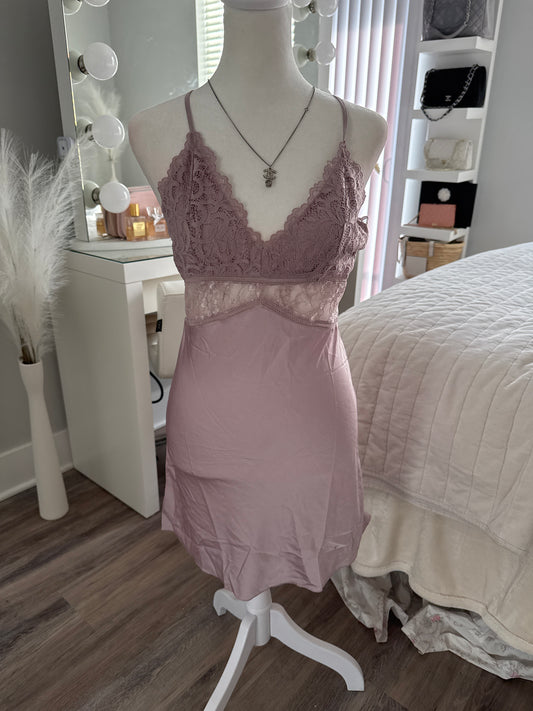 lavender plum martini slip dress