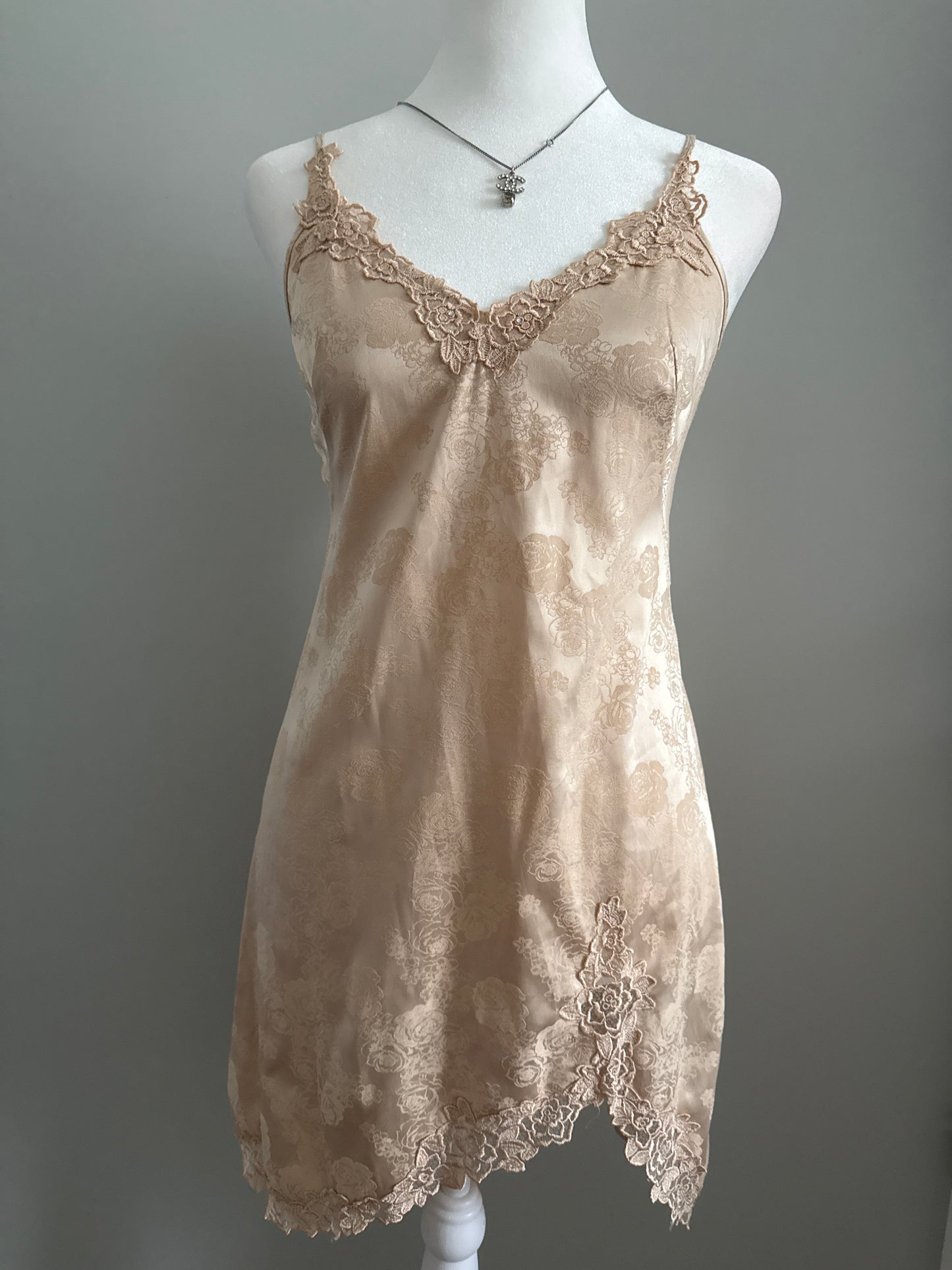 golden hour champagne slip dress