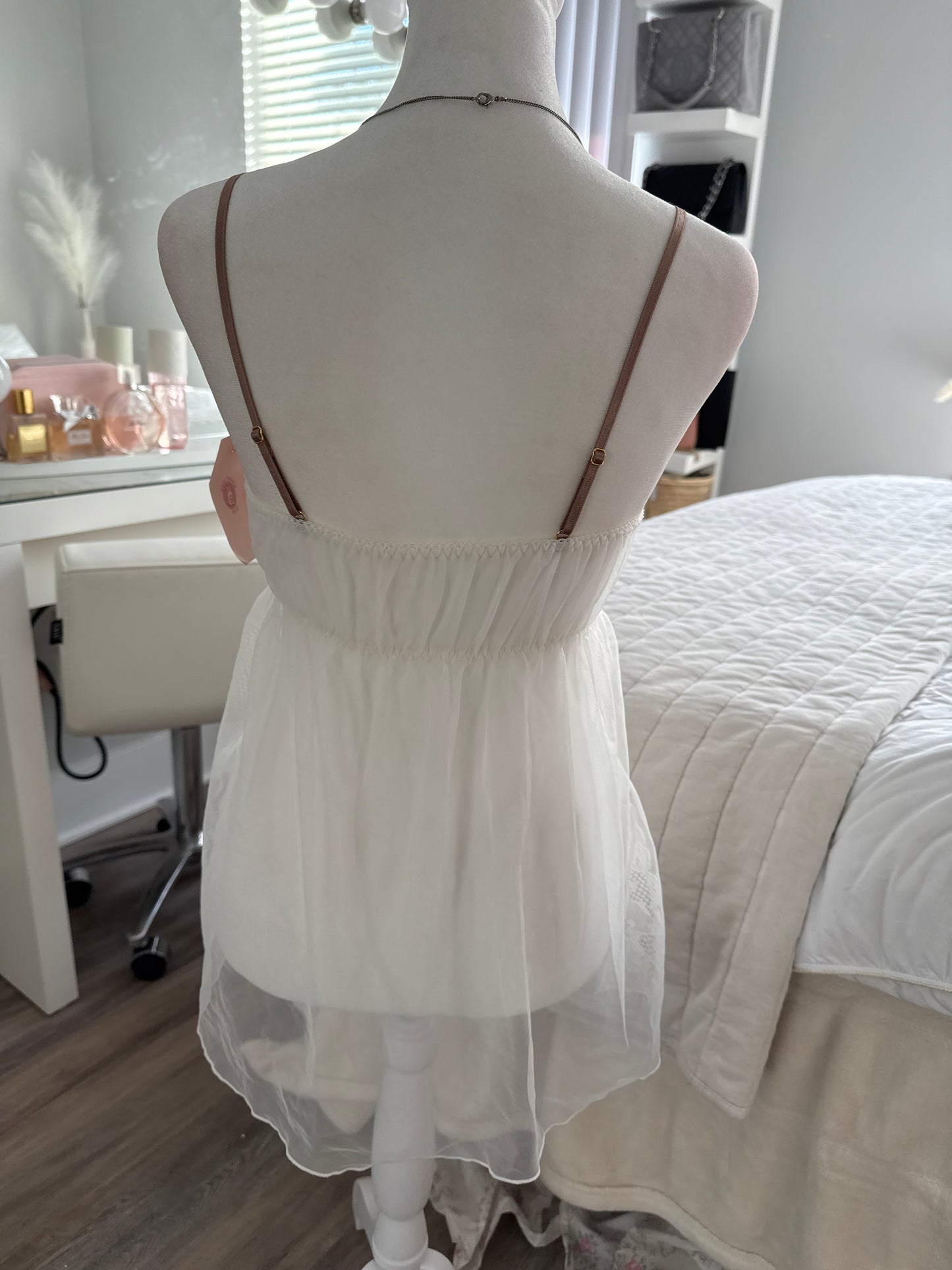 winter white cosmopolitan slip dress