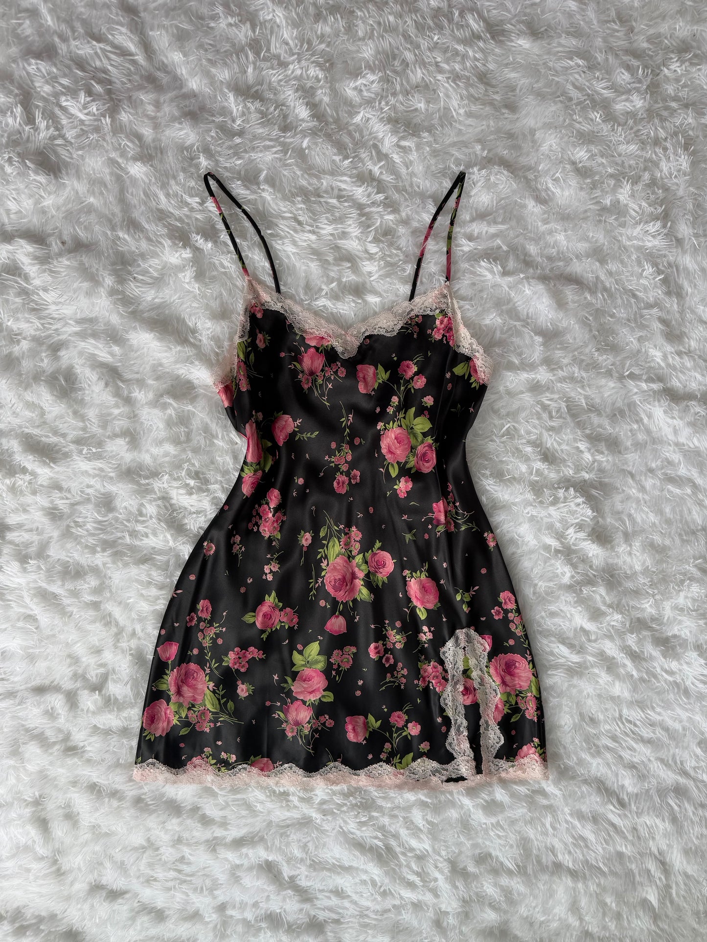 charcoal rose martini slip dress