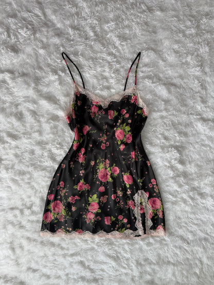 charcoal rose martini slip dress