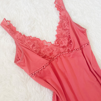 red dragonfruit floral martini slip dress