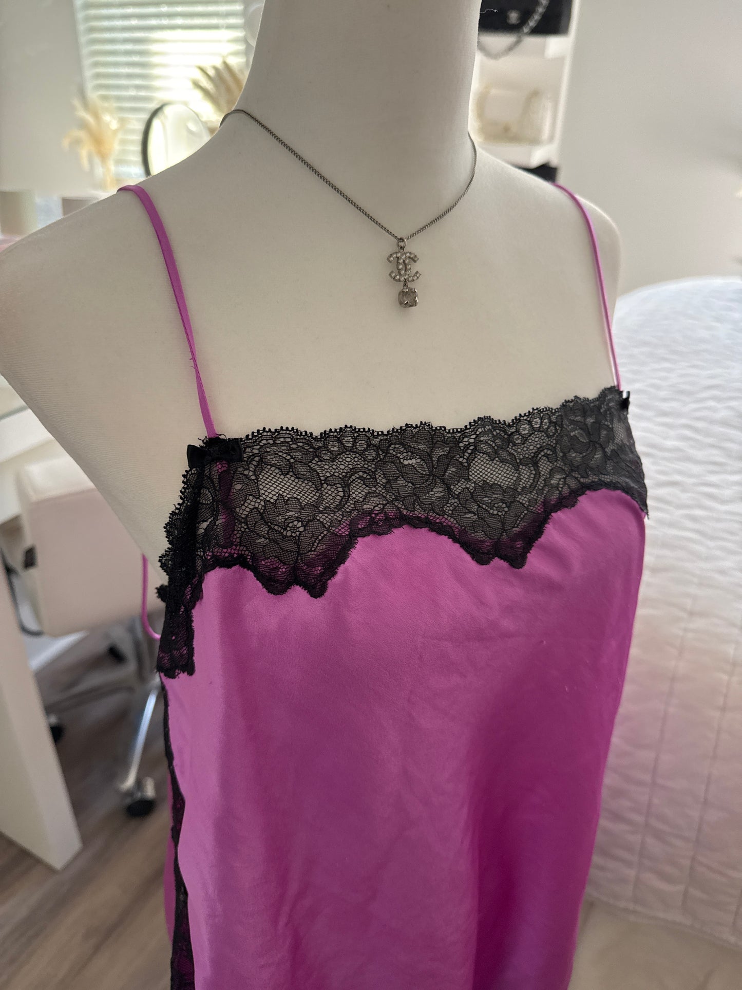 black grape spritzer slip dress