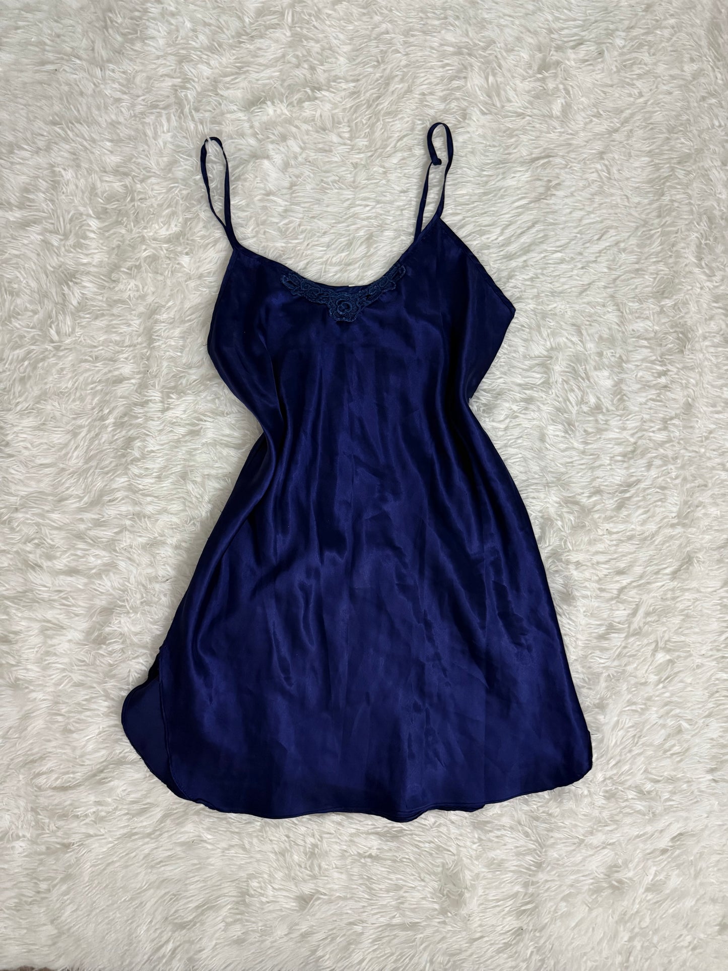 sapphire martini cocktail slip dress
