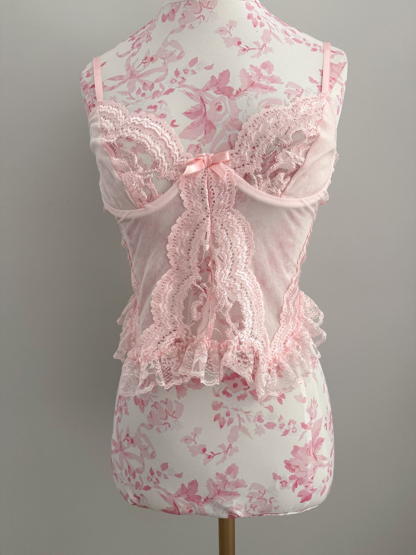 pink tourmaline drizzle bellini bustier