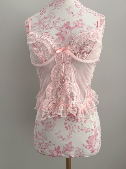 pink tourmaline drizzle bellini bustier