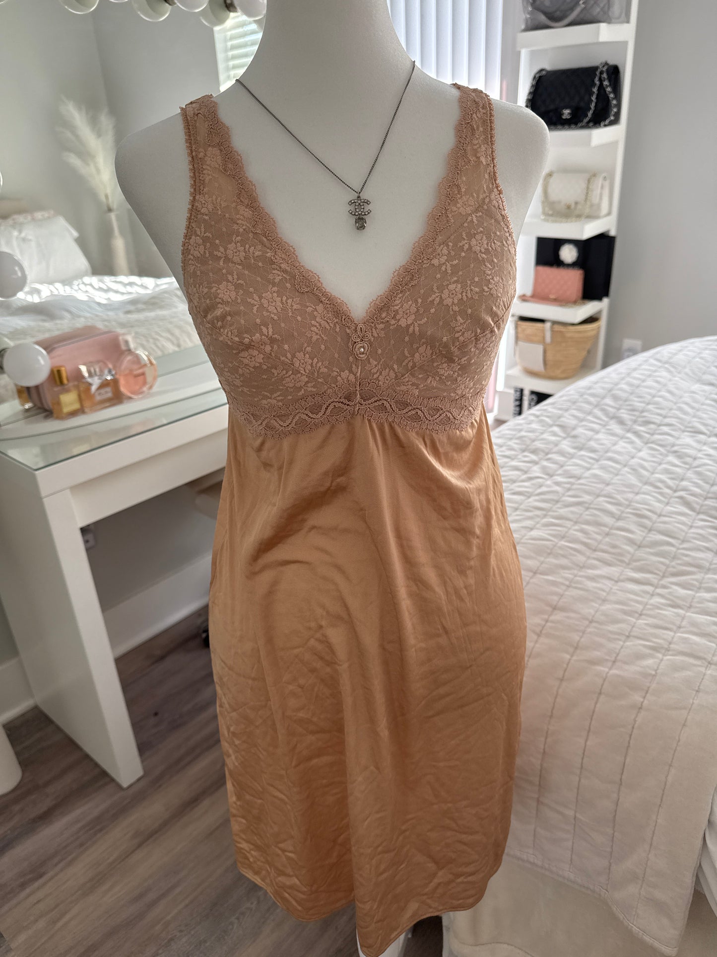 nutmeg spice martini slip dress