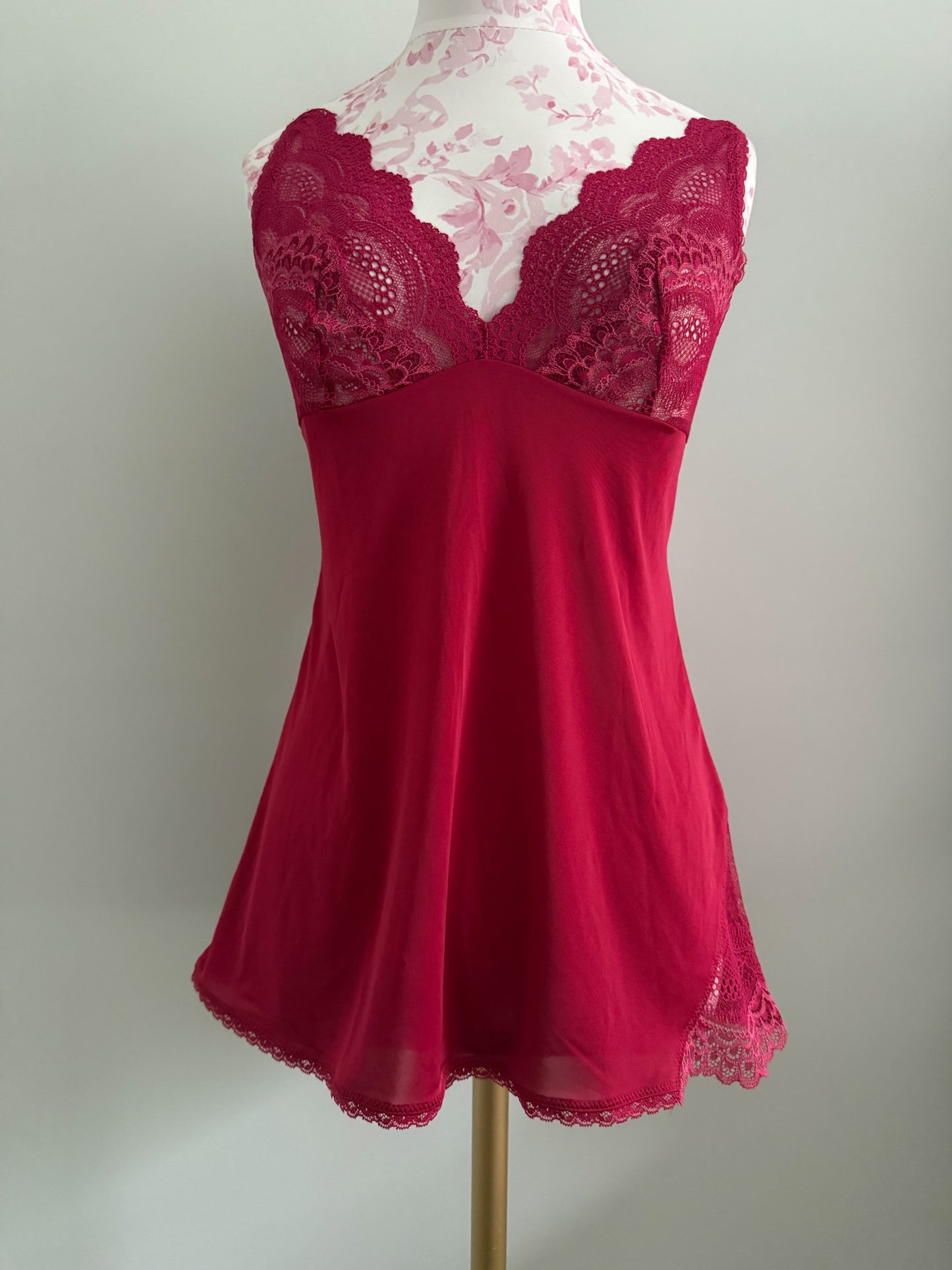 pomegranate velvet fizz cocktail slip dress