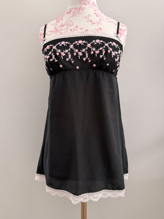 licorice floral twist martini camisole