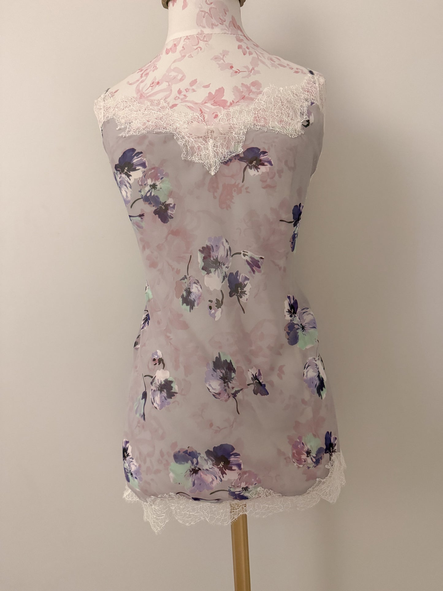 grape floral martini twist camisole