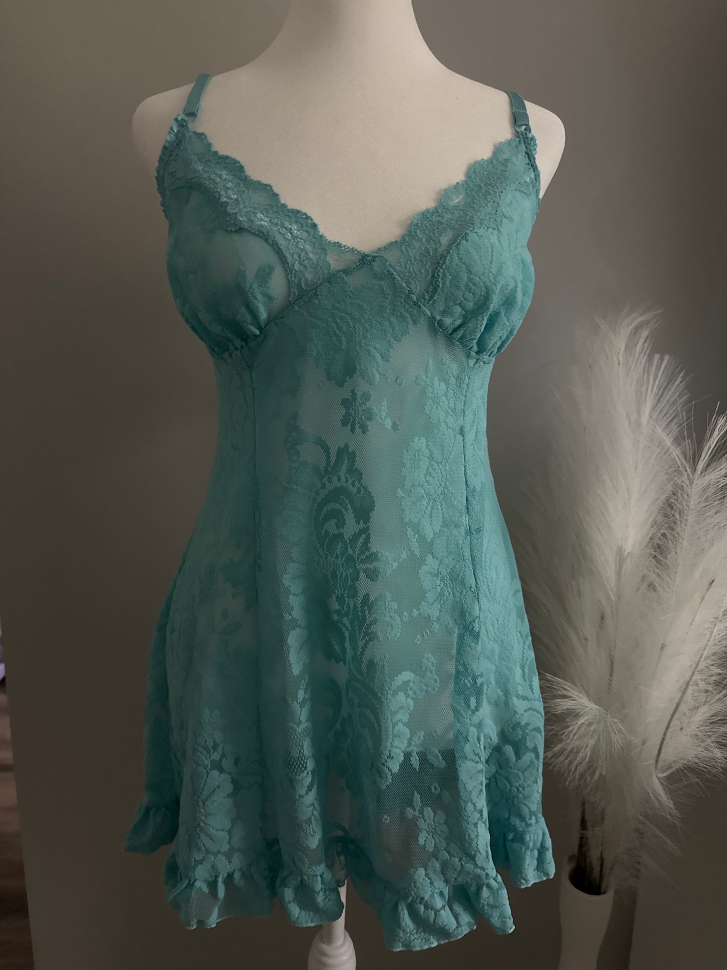 blue curaco breeze spritz slip dress