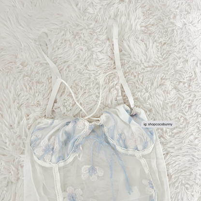 floral embroidery pastel camisole