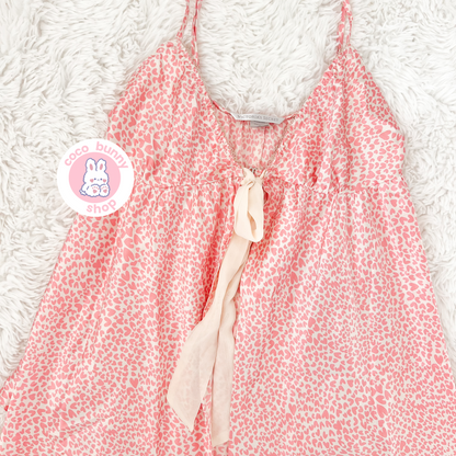 victoria's secret pink leopard martini slip dress