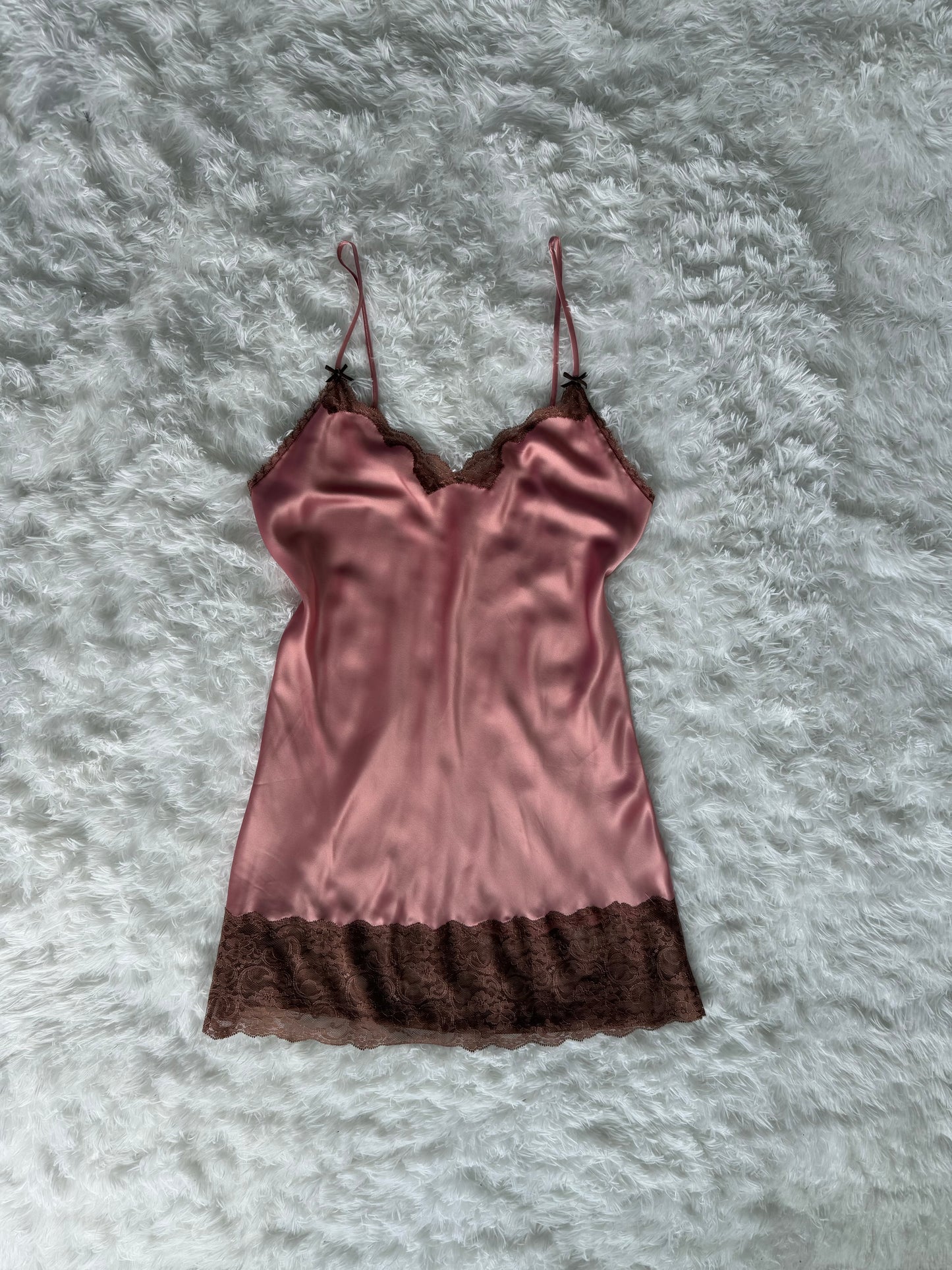 rose mocha martini slip dress