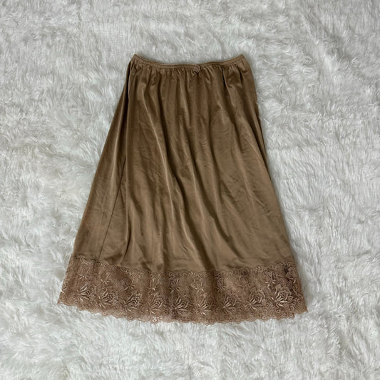 japanese brand silk midi skirt