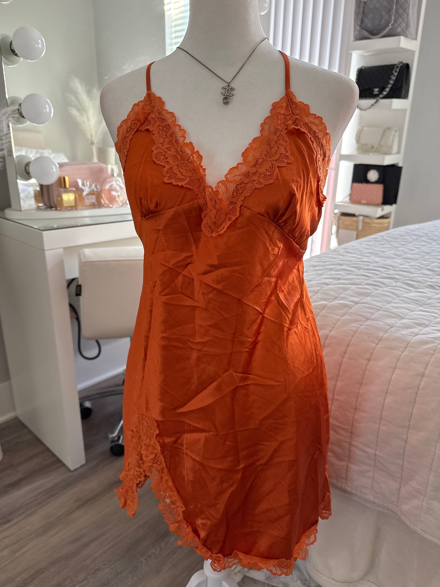 tangerine mojito cocktail slip dress