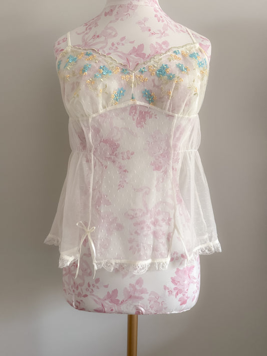 seafoam jasmine twist cocktail camisole