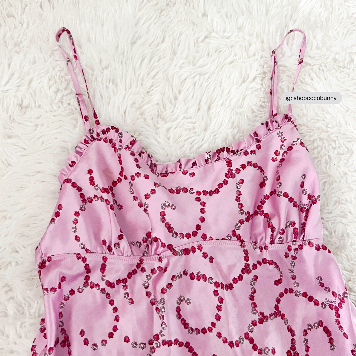 rose bloom martini slip dress