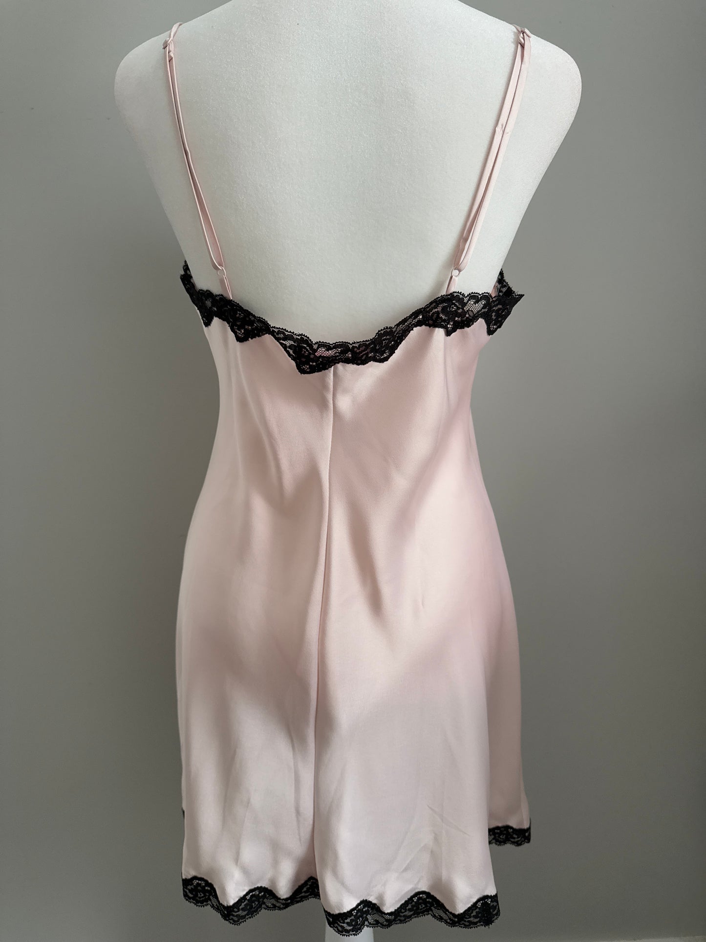 blush noir cocktail slip dress