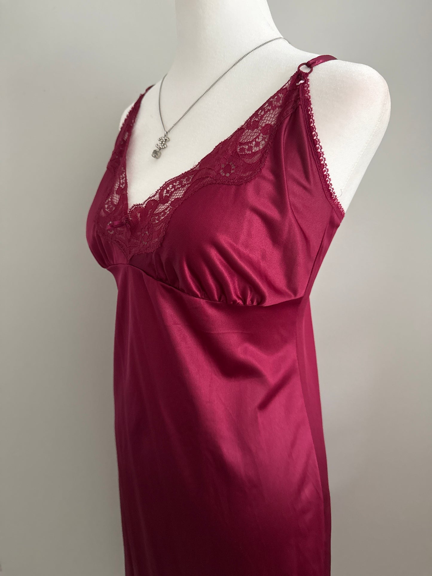 cranberry manhatten cocktail slip dress