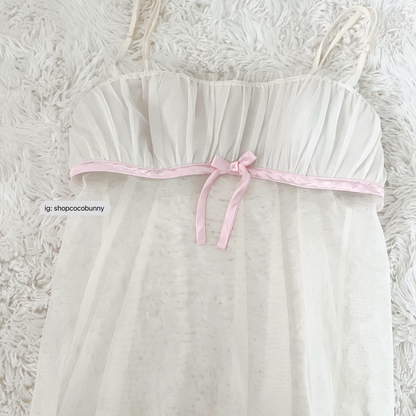 fantasies pink ribbon slip dress
