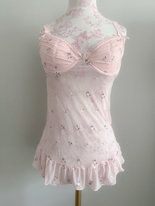 peony floral fizz martini slip dress