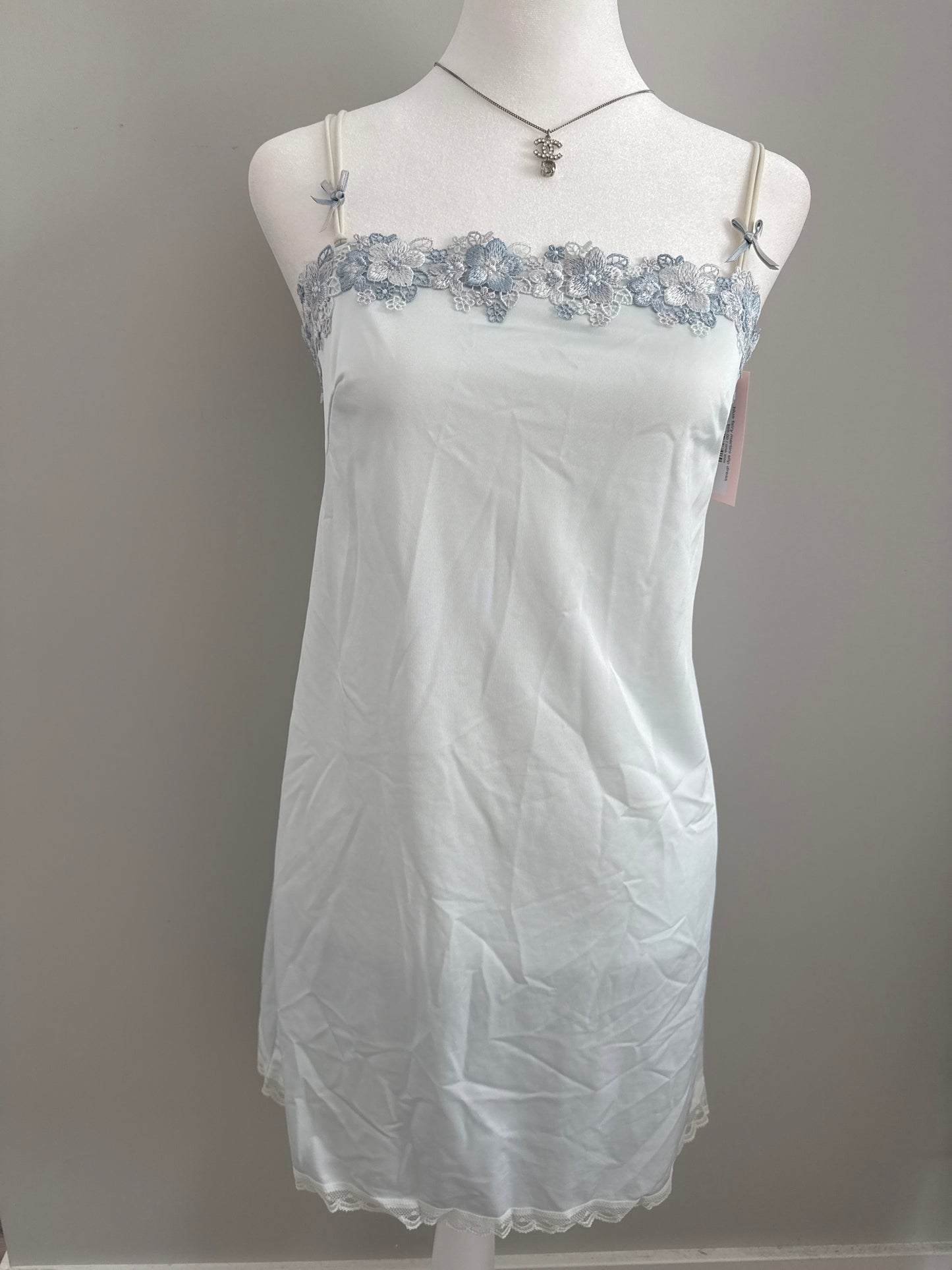blue fairy martini slip dress