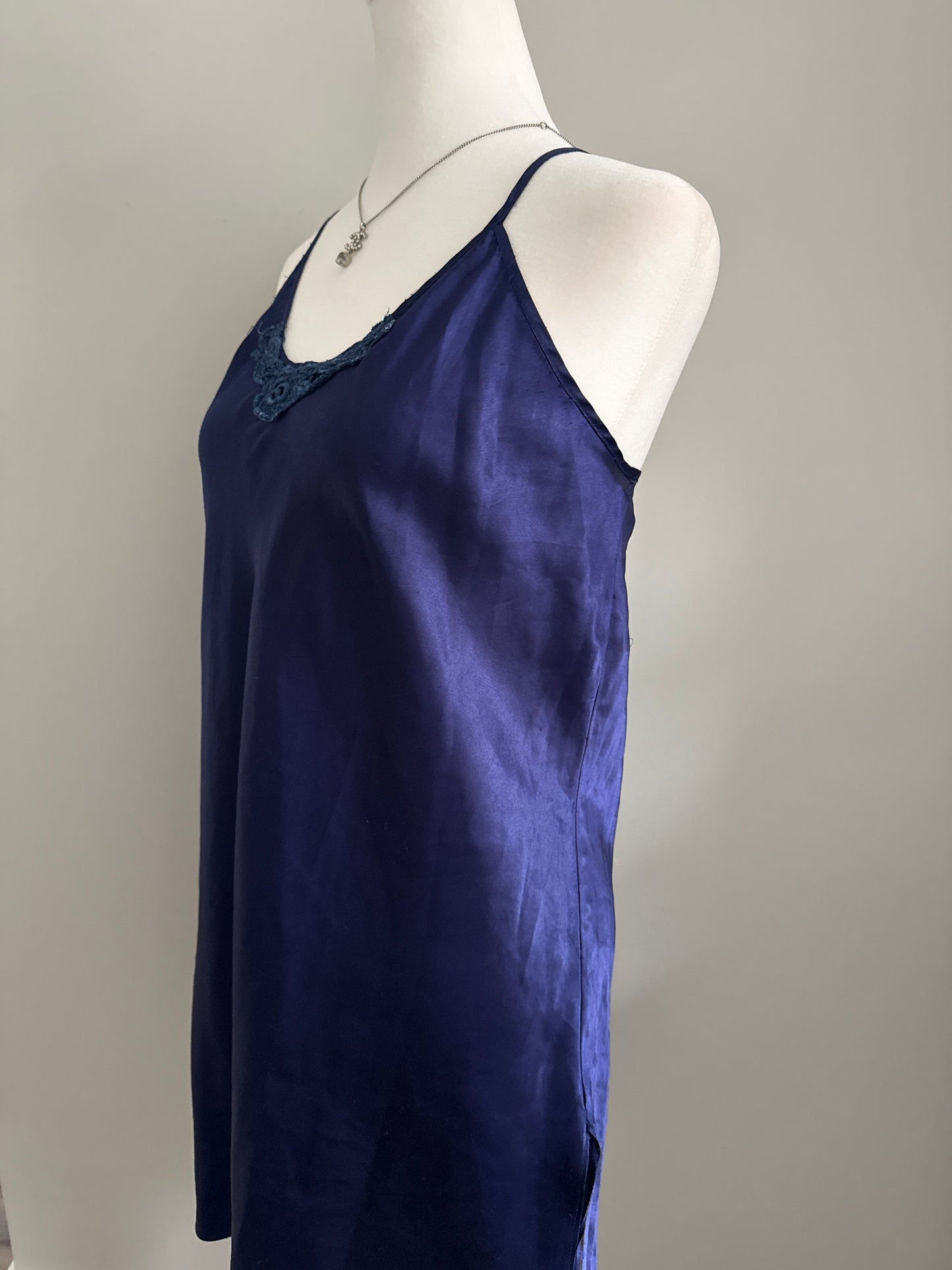 sapphire martini cocktail slip dress