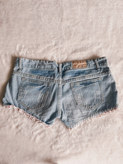 faded polaroid bunny shorts