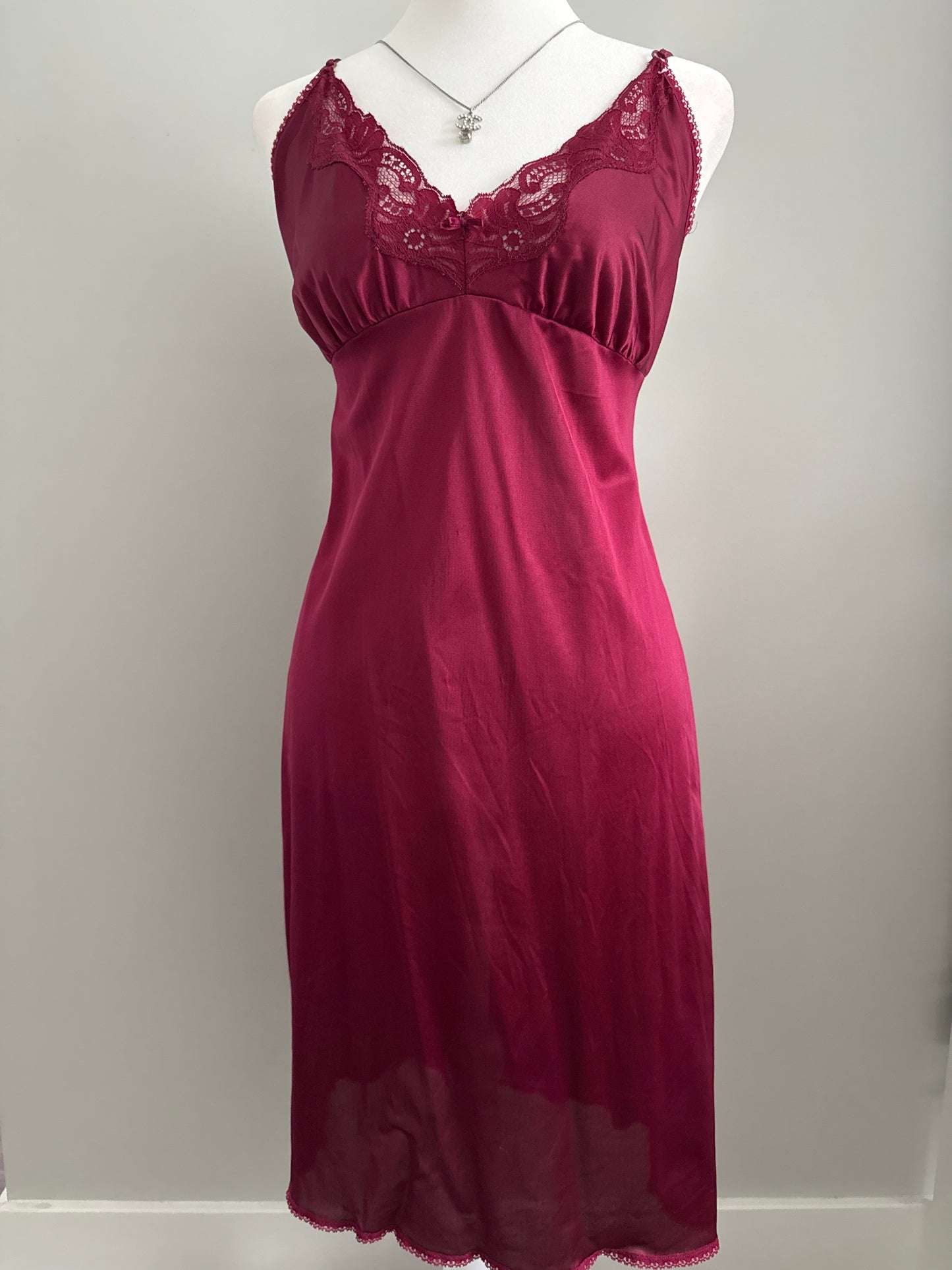 cranberry manhatten cocktail slip dress