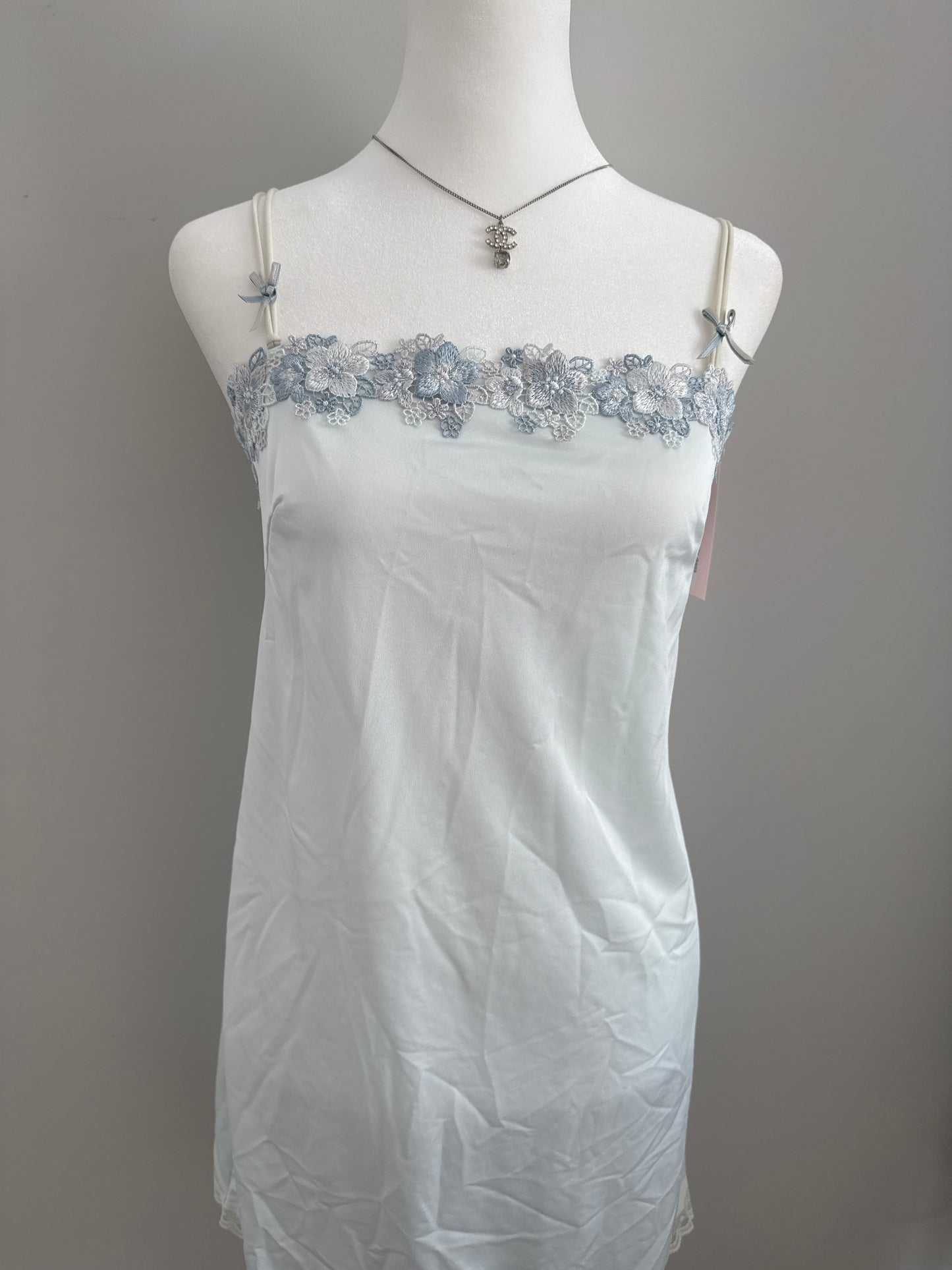 blue fairy martini slip dress