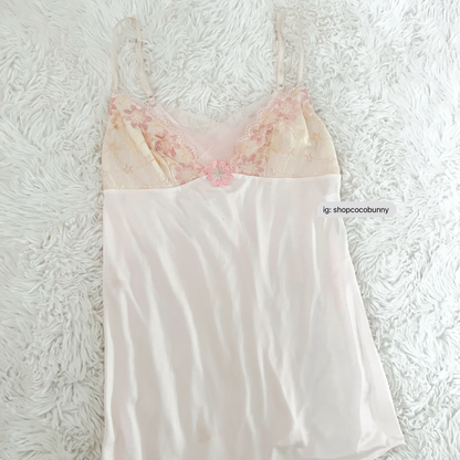 posh pink floral slip dress